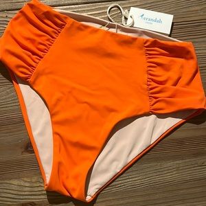 Verandah NWT Swim Ruched Bikini Bottoms Small